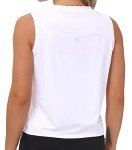 Ice Silk Workout Tops for Women Quick Dry Muscle Gym Running Shirts Sleeveless Flowy Yoga Tank Tops (White, Small)