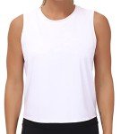 Ice Silk Workout Tops for Women Quick Dry Muscle Gym Running Shirts Sleeveless Flowy Yoga Tank Tops (White, Small)