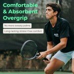 ADV Dry Tennis Overgrip Tape - 6-Pack - FeltTac Tennis Racket Grip Tape - Ultra Absorbent Tennis Grip Tape - High Velvety Comfort Tennis Racket Grips - Pro Tested & Designed Tennis Grips Overgrip