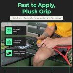 ADV Dry Tennis Overgrip Tape - 6-Pack - FeltTac Tennis Racket Grip Tape - Ultra Absorbent Tennis Grip Tape - High Velvety Comfort Tennis Racket Grips - Pro Tested & Designed Tennis Grips Overgrip