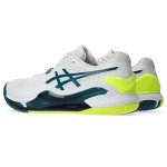 ASICS Men's Gel-Resolution 9 Tennis Shoes, 12, White/RESTFUL Teal