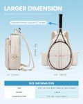 Sucipi Tennis Bag, Quilted Tennis Sling Crossbody Backpack, Water Resistant Tennis Racket Bags for Women Men, Suitable for Pickleball Tennis Badminton