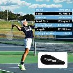 Tennis Rackets 2 Players Recreational for Adult,Lightweight Tennis Racquets for Beginner Student Training,Tennis Racket Set with Carrying Cover Bag,Grip Tapes,Tennis Balls (White/Black -2 Rackets Set)