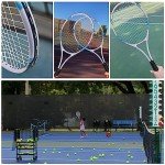 Tennis Rackets 2 Players Recreational for Adult,Lightweight Tennis Racquets for Beginner Student Training,Tennis Racket Set with Carrying Cover Bag,Grip Tapes,Tennis Balls (White/Black -2 Rackets Set)