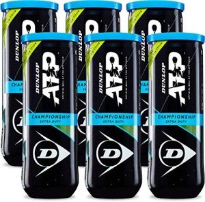 Dunlop Sports ATP Championship Extra Duty Tennis Balls, 4 x 3-Ball cans(12 Balls Total)