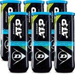 Dunlop Sports ATP Championship Extra Duty Tennis Balls, 4 x 3-Ball cans(12 Balls Total)