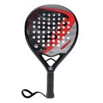 Padel Racket Carbon Fiber Surface with EVA Memory Flex Foam Core Padel Tennis Racquets Lightweight (8300-red)