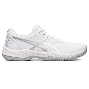 ASICS Women's Gel-Game 9 Tennis Shoes, 8.5, White/Pure Silver