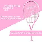 Teloon Sensus Series | Triple Shock Absorption | Adult Tennis Racquet, Women Tennis Racket Includes Bag Cover, Shock Absorber, Tennis Grip (Pink Highlight)