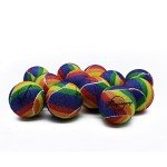 Magicorange Tennis Balls, 12 Pack Advanced Training Tennis Balls Practice Balls, Pet Dog Playing Balls, Come with Mesh Bag for Easy Transport, Good for Beginner Training Ball (Rainbow)
