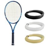 Babolat Pure Drive Tennis Racquet - Strung w Syn Gut, White, 16g - Mid-Range Tension (4 1/4" Grip)