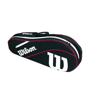 Wilson Advantage III Triple Racket Bag - Black/Red