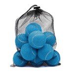 Magicorange Tennis Balls, 12 Pack Advanced Training Tennis Balls Practice Balls, Pet Dog Playing Balls, Come with Mesh Bag for Easy Transport, Good for Beginner Training Ball (Light Blue)