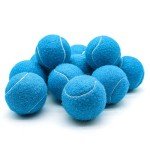 Magicorange Tennis Balls, 12 Pack Advanced Training Tennis Balls Practice Balls, Pet Dog Playing Balls, Come with Mesh Bag for Easy Transport, Good for Beginner Training Ball (Light Blue)