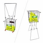 Airhercs Portable Multifunctional Tennis Ball Collection and Pick-Up Basket,79 Capacity and Easy to Pick Up 30 Tennis Balls in 1 Minute,Pickleball Collector Basket