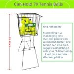 Airhercs Portable Multifunctional Tennis Ball Collection and Pick-Up Basket,79 Capacity and Easy to Pick Up 30 Tennis Balls in 1 Minute,Pickleball Collector Basket