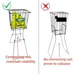 Airhercs Portable Multifunctional Tennis Ball Collection and Pick-Up Basket,79 Capacity and Easy to Pick Up 30 Tennis Balls in 1 Minute,Pickleball Collector Basket