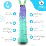 Custom Anti-Slip Tennis Racket Grip Tape – Purple & Mint