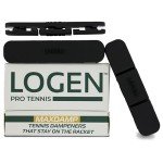 LOGEN Tennis Dampener – Stays on The Racket – 3-Pack Tennis Racket Dampener – Tennis Shock Absorber/Tennis Vibration Dampener – Elbow Pain Relief Tennis Dampener for Racket Vibration (Onyx)