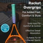 Custom Anti-Slip Tennis Racket Grip Tape – Purple & Mint