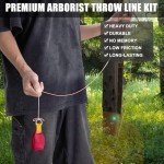 SOB Arborist Throw Line Kit with Slick Rope 197FT, Throw Weight, Reflective Storage Bag, Suit for Tree Cutting,Camping, Trimming, Hanging Swing, Forestry Tree Gear ﻿