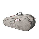 WILSON Team Tennis Racket Bag - Heather Grey, Holds up to 6 Rackets
