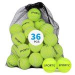 SPORTIC Tennis Balls, High Bounce Practice Tennis Balls with Mesh Bag for Easy Transport, Pet Dog Playing Balls,Duty Felt Pressurized Tennis Ball for Beginner Training (36pcs)