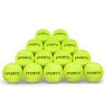SPORTIC Tennis Balls, High Bounce Practice Tennis Balls with Mesh Bag for Easy Transport, Pet Dog Playing Balls,Duty Felt Pressurized Tennis Ball for Beginner Training (36pcs)
