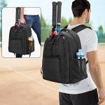 DSLEAF Tennis Bag for Men/Women to Hold 2 Rackets, Tennis Backpack with Separate Shoe Space for Tennis Sport