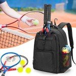 DSLEAF Tennis Bag for Men/Women to Hold 2 Rackets, Tennis Backpack with Separate Shoe Space for Tennis Sport