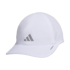 adidas Women's Superlite Hat, Relaxed-fit Adjustable Workout Sports Cap, White/Silver Metallic/3.0, One Size
