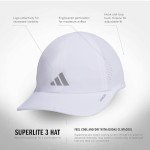 adidas Women's Superlite Hat, Relaxed-fit Adjustable Workout Sports Cap, White/Silver Metallic/3.0, One Size