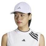 adidas Women's Superlite Hat, Relaxed-fit Adjustable Workout Sports Cap, White/Silver Metallic/3.0, One Size