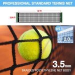VANCL Tennis Net Outdoor Heavy Duty Professional Tennis Court Net Replacement Professional Tennis Net Nylon for Professional Tennis Courts [Includes 2 Fiberglass Dowels]
