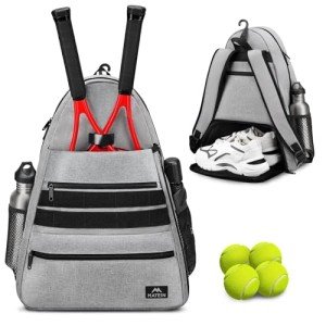MATEIN Tennis Bag Tennis Racket Bags, Large Tennis Backpack for Men & Women with Shoe Compartment Hold 2 Rackets, Pickleball Paddles, Badminton Racquet, Balls Accessories, Waterproof Tennis Gifts Bag