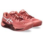 ASICS Women's Gel-Resolution 9 Tennis Shoes, 8, Light Garnet/White