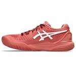 ASICS Women's Gel-Resolution 9 Tennis Shoes, 8, Light Garnet/White