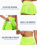 JoyGirl Pleated Tennis Skirt for Women with Shorts High Waisted Golf Skort Mini Skirt Workout Athletic Skorts Skirts with Pockets (Light Green,Small)