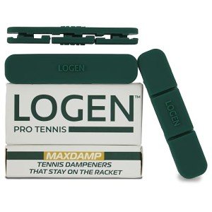 LOGEN Tennis Dampener – Stays on The Racket – 3-Pack Tennis Racket Dampener – Tennis Shock Absorber/Tennis Vibration Dampener – Elbow Pain Relief Tennis Dampener for Racket Vibration (LOGEN Green)