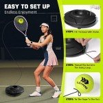 LOYPEXE Tennis Practice Rebounder Tennis Trainer Set Solo Tennis Trainer with String Practice Equipment 3 Replacement Rebound Balls Portable Tennis Practice Equipment for Adults Kids Beginners