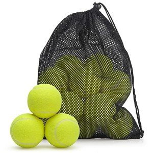 SUNEZLGO Premium 12-Piece Tennis Balls Set, 2.5 Inch Diameter, Durable Thickened Safe Natural Rubber, Multi-Purpose, Ideal Sports Gift