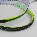 Tennis Racket Pre-Strung Lightweight 27 Inch Racquet Recreational Adult Rackets for Men Women Students Training Tennis Starter Kit with Balls,Carry Bag and Overgrips (Green/White - 2 Rackets)