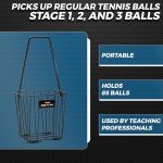 Tourna Ballport 85 Ball Pick up Tennis Hopper, Black