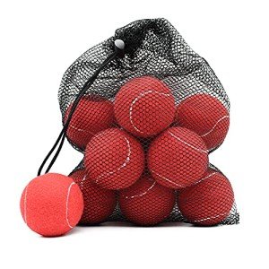 Magicorange Tennis Balls, 12 Pack Advanced Training Tennis Balls Practice Balls, Pet Dog Playing Balls, Come with Mesh Bag for Easy Transport, Good for Beginner Training Ball (Red)