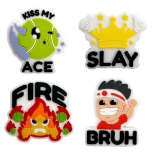 TRESSIS Tennis Racket Dampener - Cute Fun Designs - Vibration & Noise-Reducing Tennis Shock Absorber for Racquets - Secure, Easy-Install Accessories for Players of All Levels