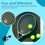 TRESSIS Tennis Racket Dampener - Cute Fun Designs - Vibration & Noise-Reducing Tennis Shock Absorber for Racquets - Secure, Easy-Install Accessories for Players of All Levels