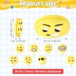 Jexine 30 Pcs Tennis Vibration Dampener Silicone Tennis Racket Dampener Cute Tennis Supplies for Gift (Assorted)