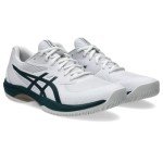 ASICS Men's Game FlyteFoam Tennis Shoes, 10.5, White/Saxon Green