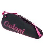 Goloni Tennis Bag 3-4 Racquets with Front Extral Pocket for Other Essentials,Tennis Rackets Bag with Removable Shoulder Strap,Pink