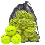 kisportee Tennis Balls,12 Pack Advanced Training Tennis Balls Practice Balls for Beginner, Pet Dog Tennis Balls, Come with Mesh Bag for Easy Carry